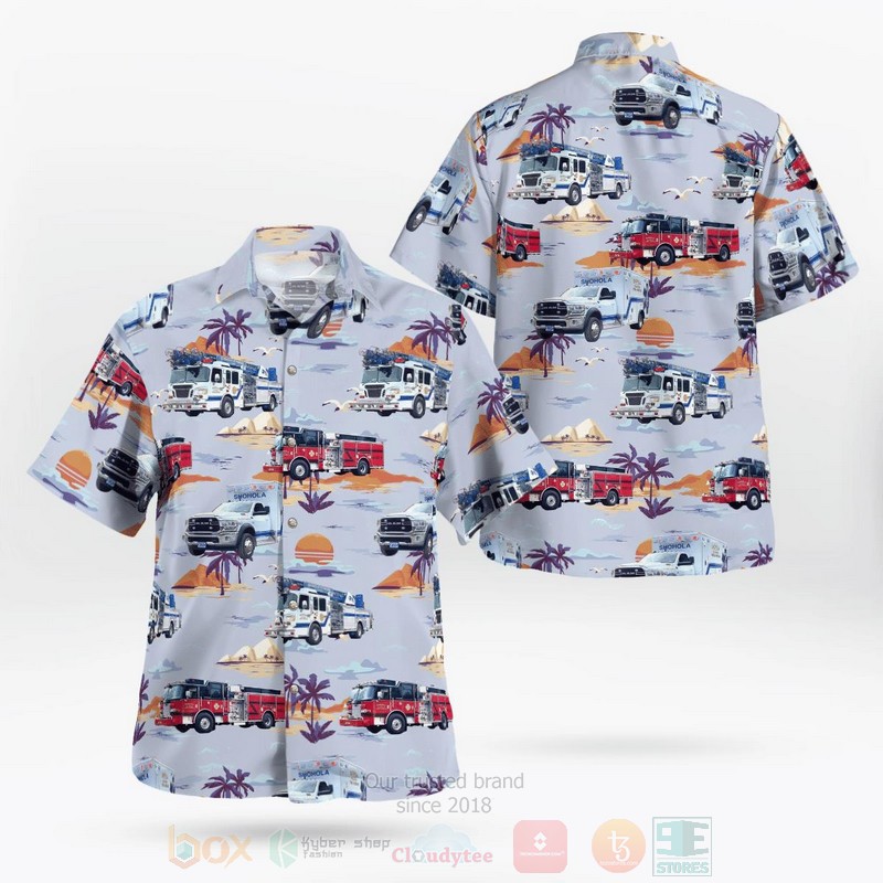 BEST Shohola, Pennsylvania, Shohola Fire & Rescue 3D Aloha Shirt word2