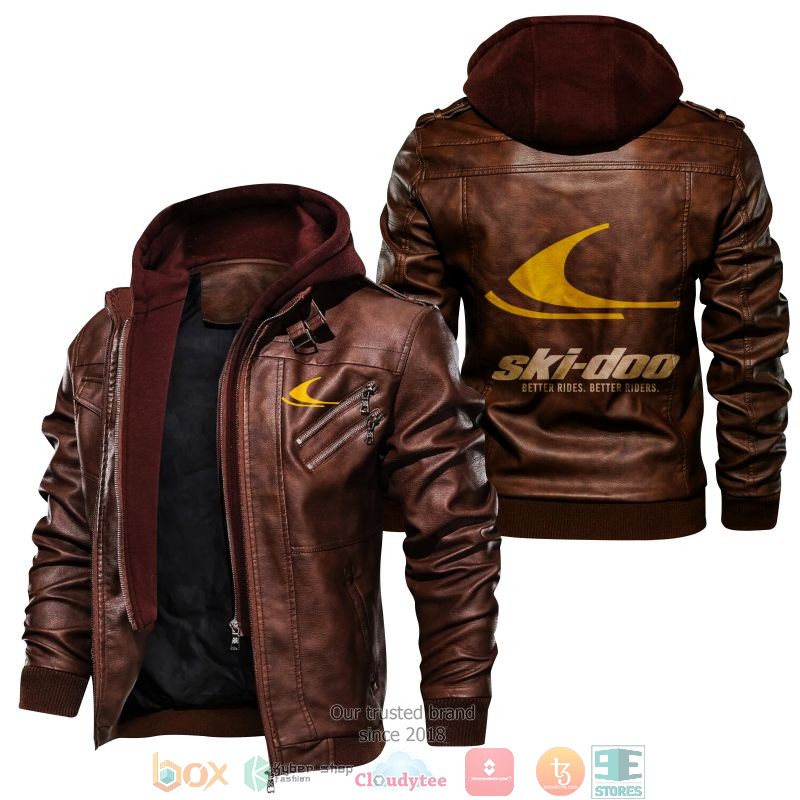 NEW Ski Doo PU Leather Jacket 1 NEW Ski Doo PU Leather Jacket word3