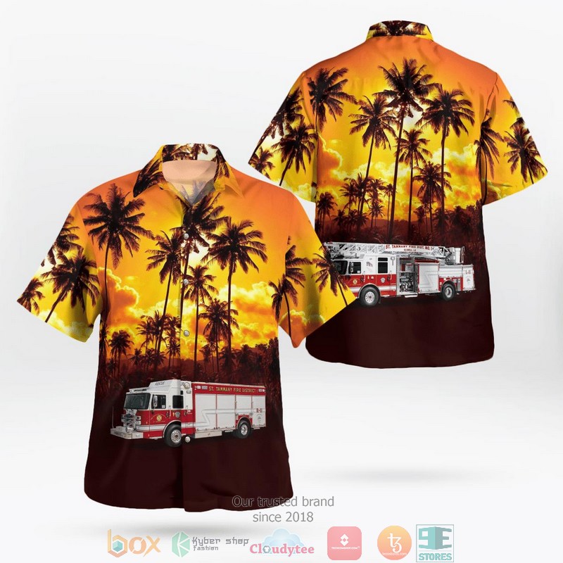 Slidell Louisiana St. Tammany Fire Protection District 1 Sunset Hawaiian Shirt 1 Slidell Louisiana St. Tammany Fire Protection District 1 Sunset Hawaiian Shirt word2