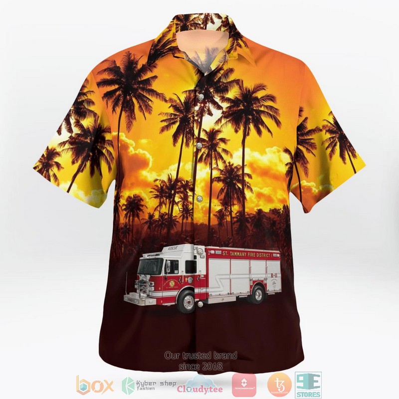Slidell Louisiana St. Tammany Fire Protection District 1 Sunset Hawaiian Shirt 2 Slidell Louisiana St. Tammany Fire Protection District 1 Sunset Hawaiian Shirt word2