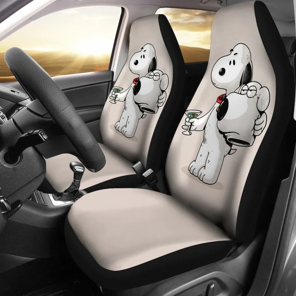 Snoopy X Brian Limited Car Seat Covers