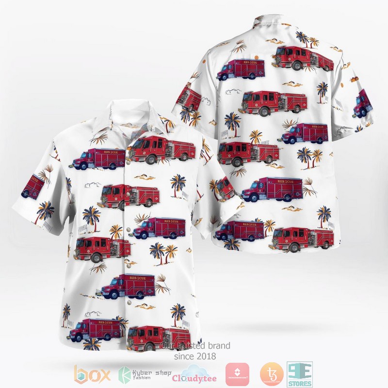 South Carolina Darlignton County Fire District Hawaii 3D Shirt word1