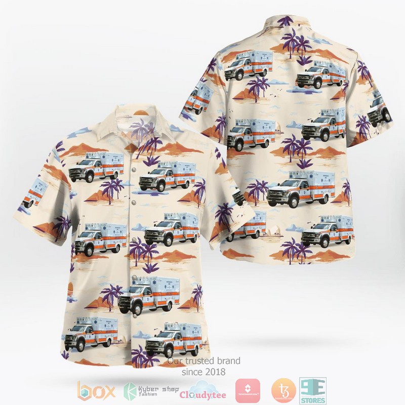 Spartanburg South Carolina Spartanburg EMS Hawaii 3D Shirt word1