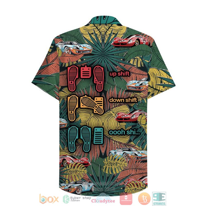 Sports Car Racing Up shift Down shift Oh shi Hawaiian Shirt