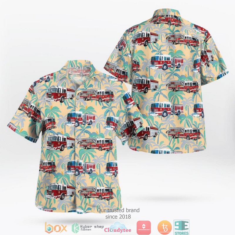 St Catharines Fire and Emergency Services Ontario Canada Fleet Hawaiian Shirt