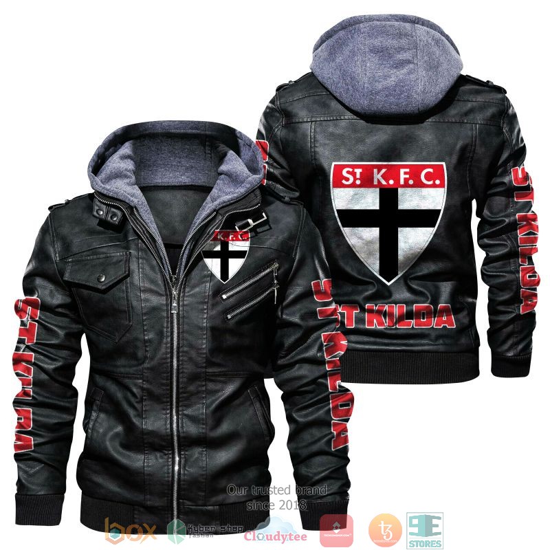 NEW St Kilda Football Club AFL PU Leather Jacket word3