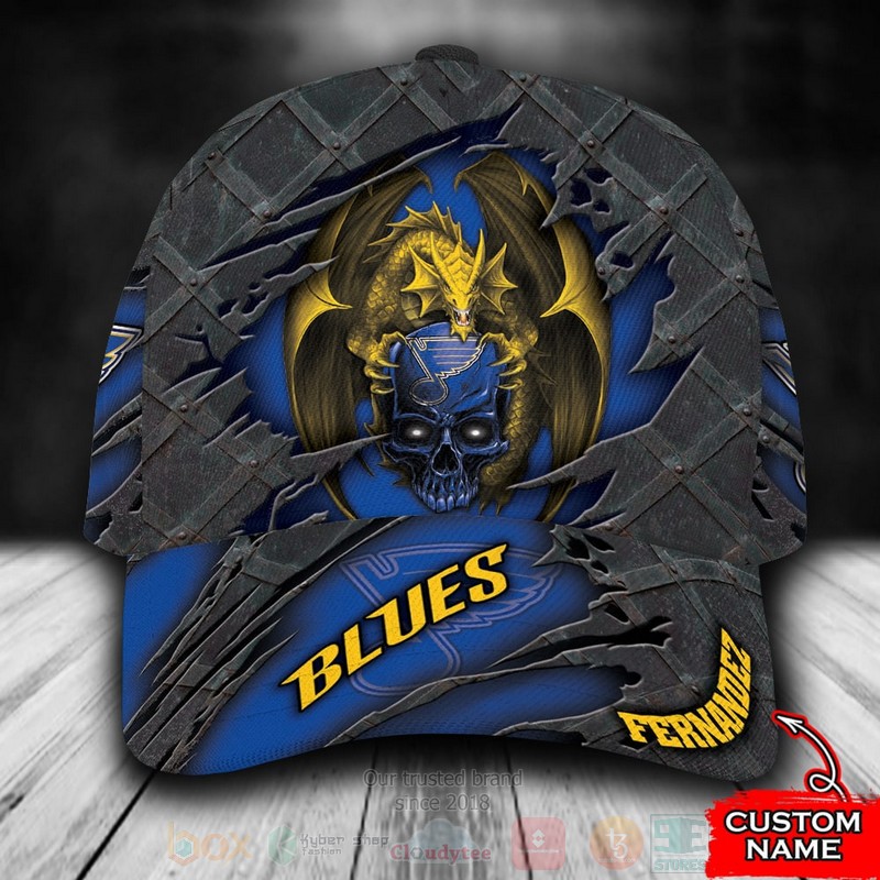 BEST St Louis Blues Dragon Custom Classic Cap 8 BEST St Louis Blues Dragon Custom Classic Cap word3