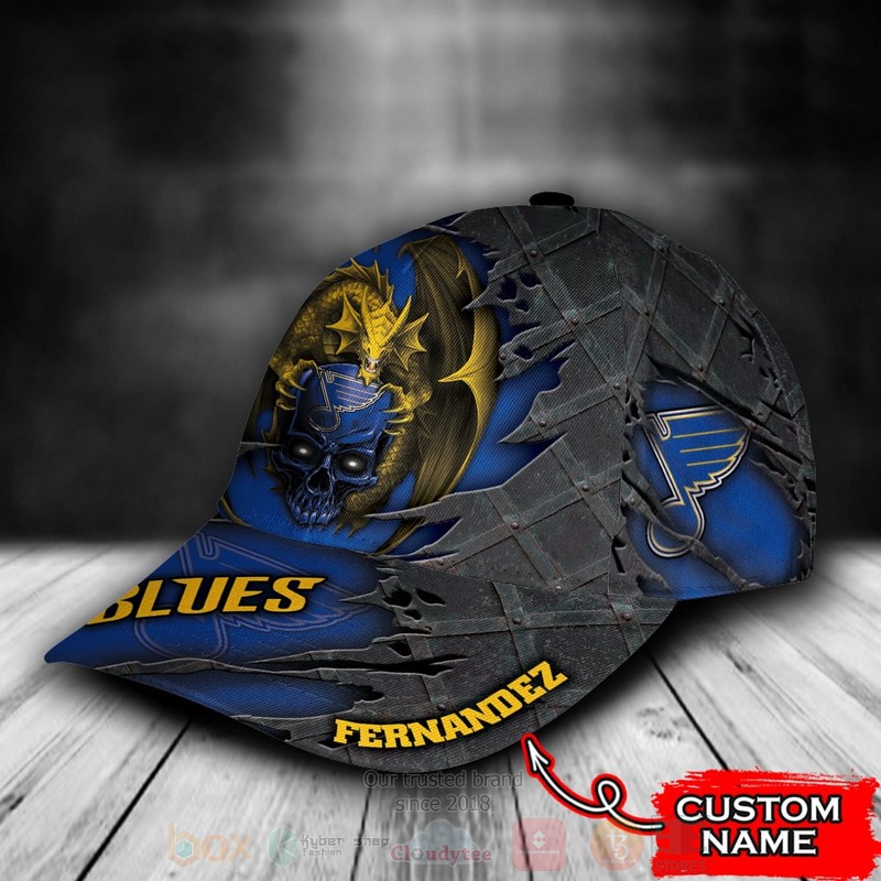 BEST St Louis Blues Dragon Custom Classic Cap 3 BEST St Louis Blues Dragon Custom Classic Cap word2