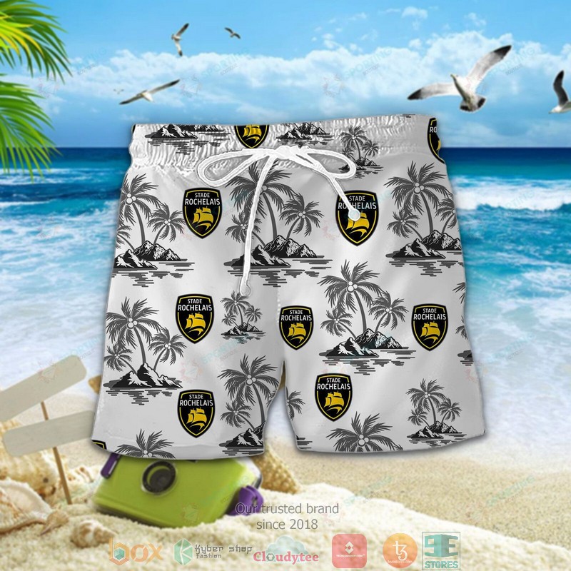 Stade Rochelais Hawaiian shirt, short 2 Stade Rochelais Hawaiian shirt, short word2