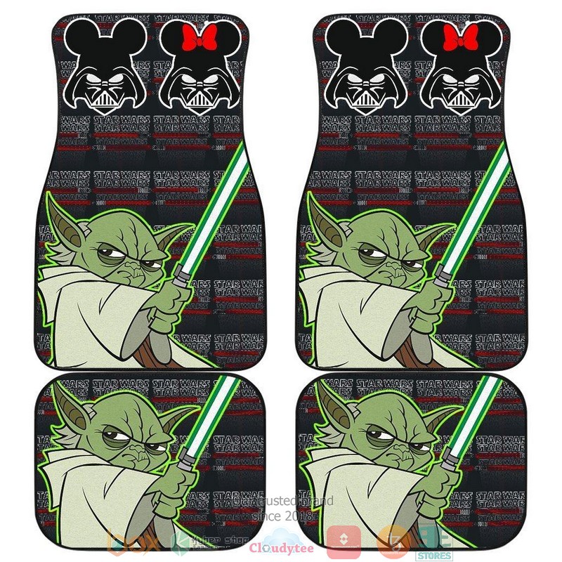 NEW Star Wars Baby Yoda Lightsaber Car Floor Mats