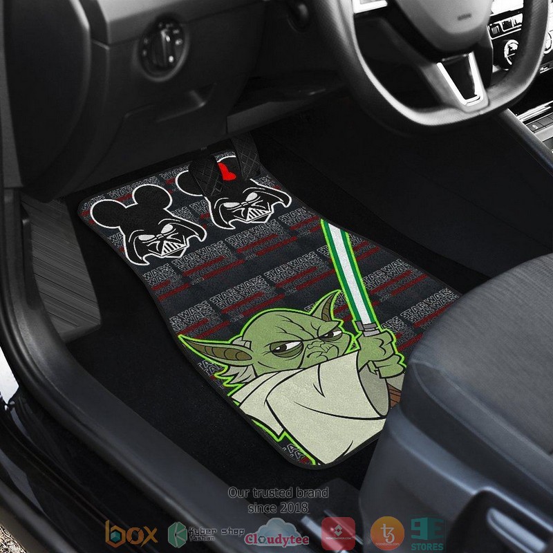 NEW Star Wars Baby Yoda Lightsaber Car Floor Mats 3 NEW Star Wars Baby Yoda Lightsaber Car Floor Mats word2
