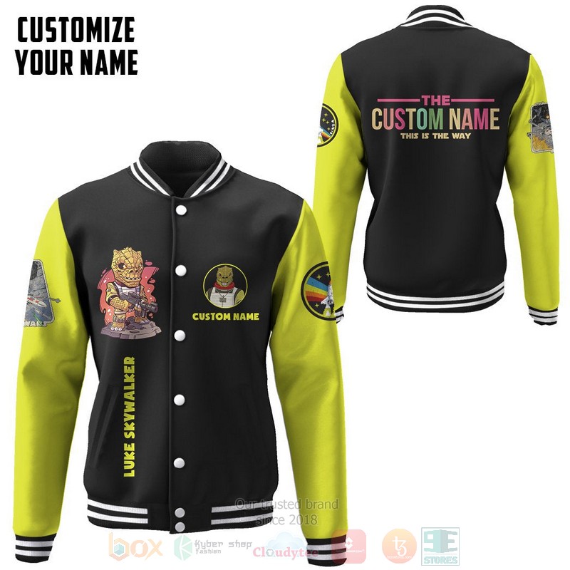 BEST Star Wars Bossk Custom Name Unisex Baseball Jacket word2