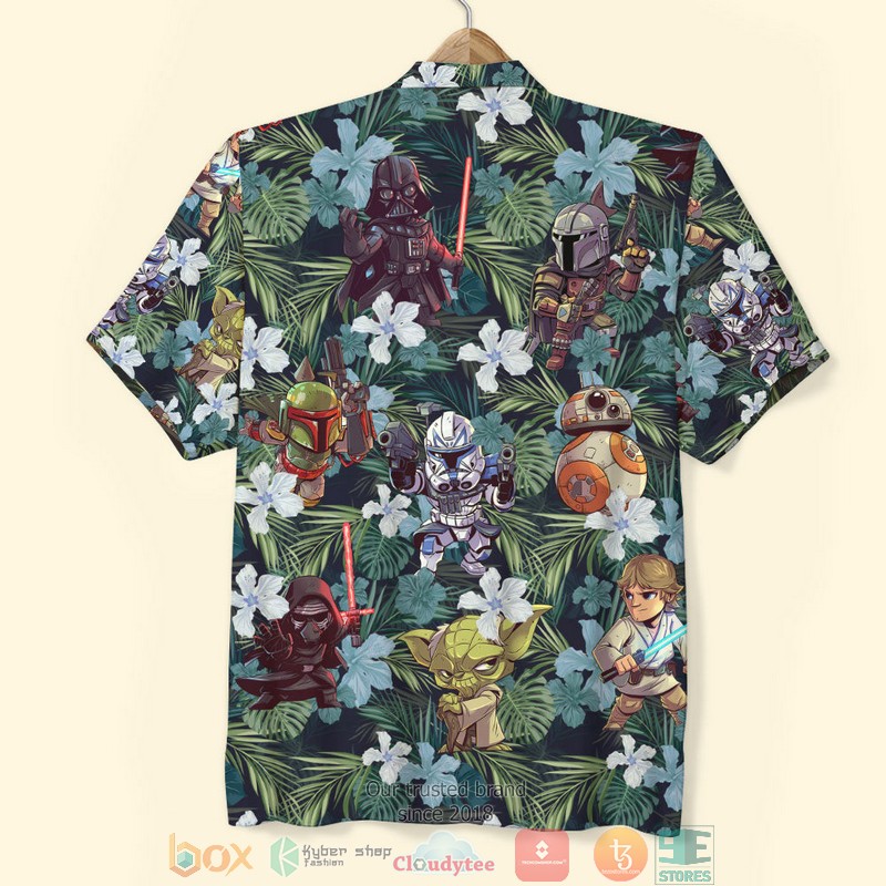 HOT Star Wars Characters Blue Flower Pattern Hawaii Shirt 2 HOT Star Wars Characters Blue Flower Pattern Hawaii Shirt word1