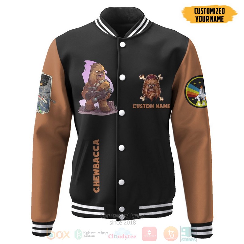 BEST Star Wars Chewbacca Custom Name Unisex Baseball Jacket