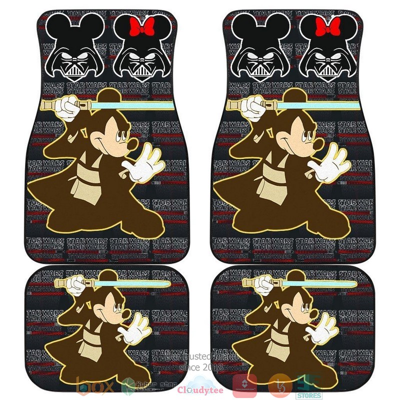 NEW Star Wars Jedi Mickey Lightsaber Car Floor Mats