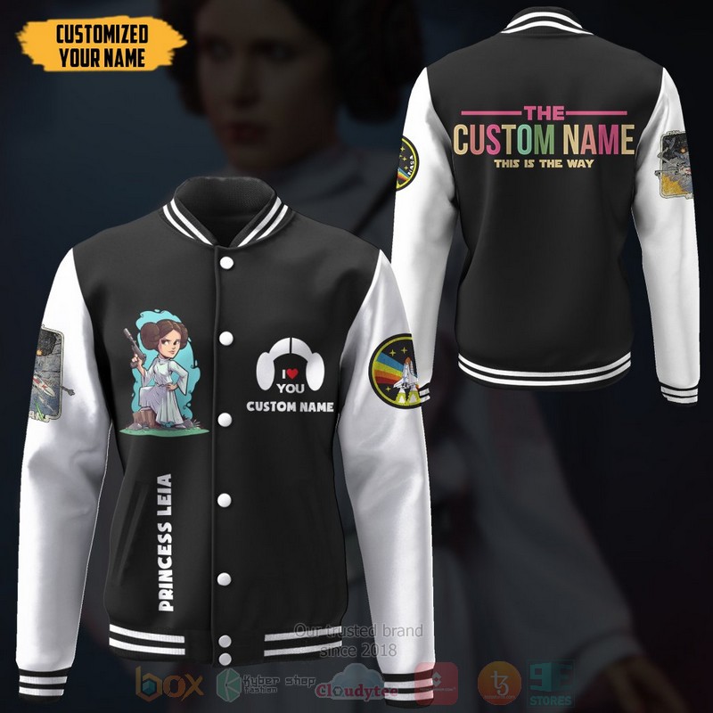 BEST Star Wars Princess Leia Custom Name Unisex Baseball Jacket 3 BEST Star Wars Princess Leia Custom Name Unisex Baseball Jacket word2