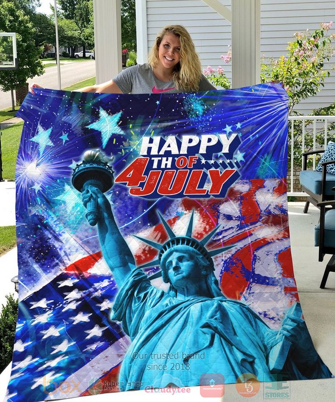 HOT Statue of Liberty Happy 4th July Art Blanket Quilt 2 HOT Statue of Liberty Happy 4th July Art Blanket Quilt word3