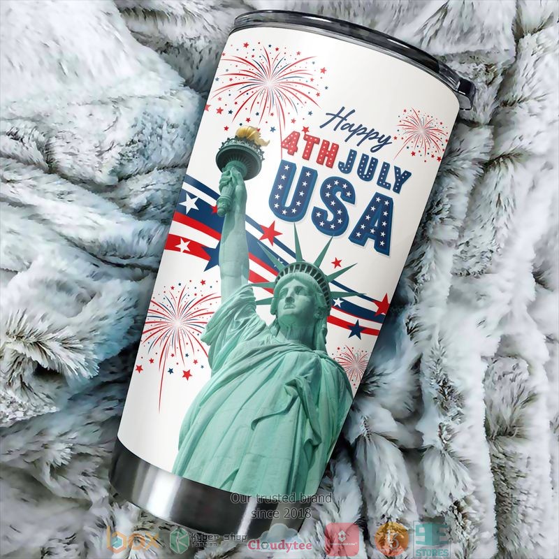 Statue of Liberty Happy 4th July USA America Independence day Tumbler