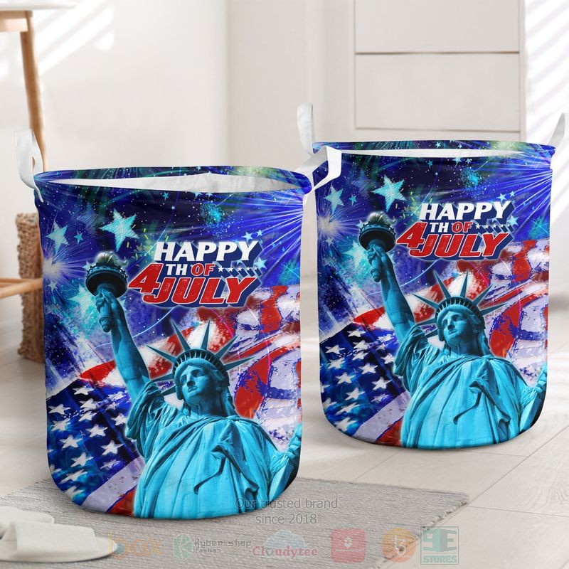 BEST Statue of Liberty Happy 4th July US Independence Day Clothes Basket