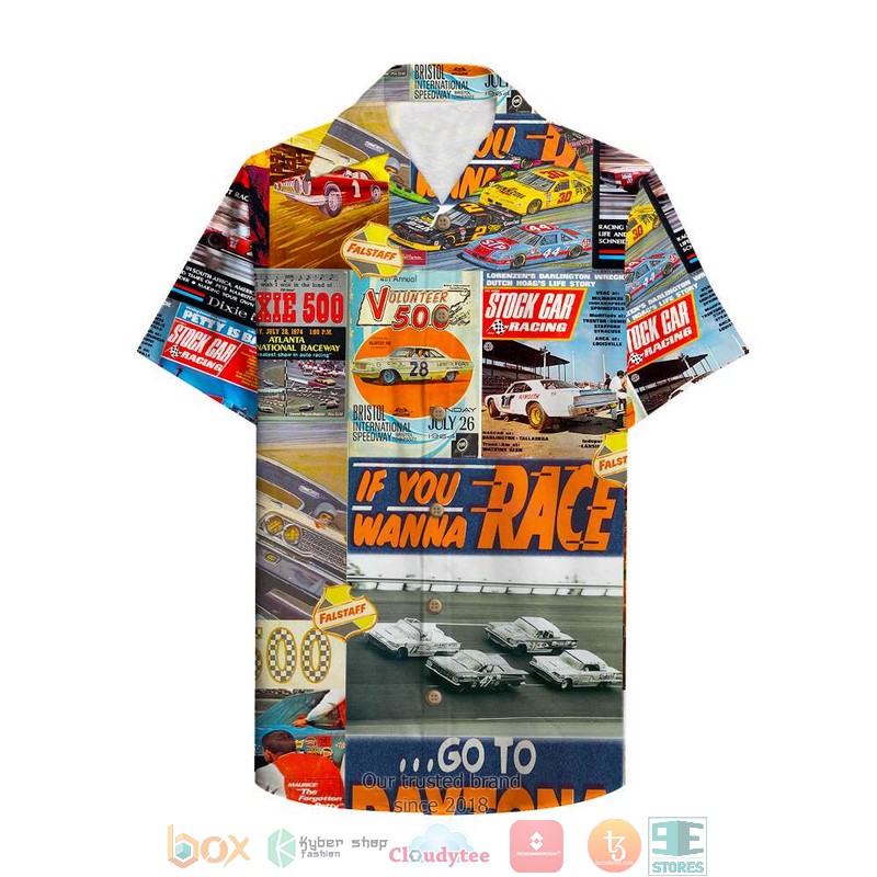 Stock Car Racing Magazine Hawaiian Shirt