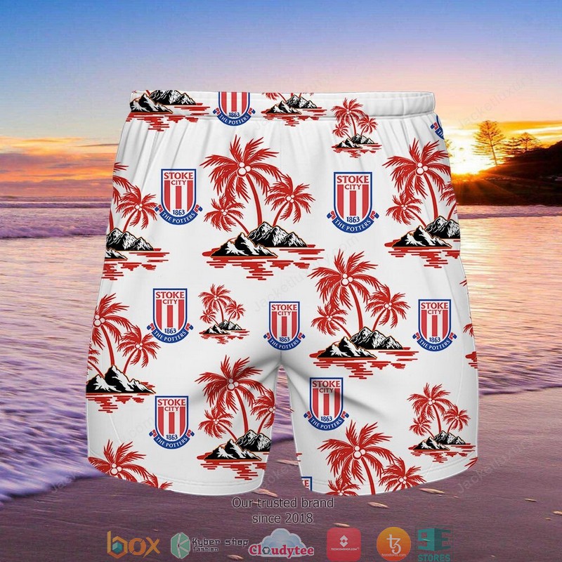 Stoke City F.C Hawaiian Shirt, Beach Short 2 Stoke City F.C Hawaiian Shirt, Beach Short word2