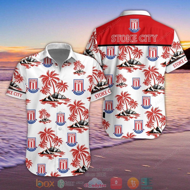 Stoke City F.C Hawaiian shirt, short word2