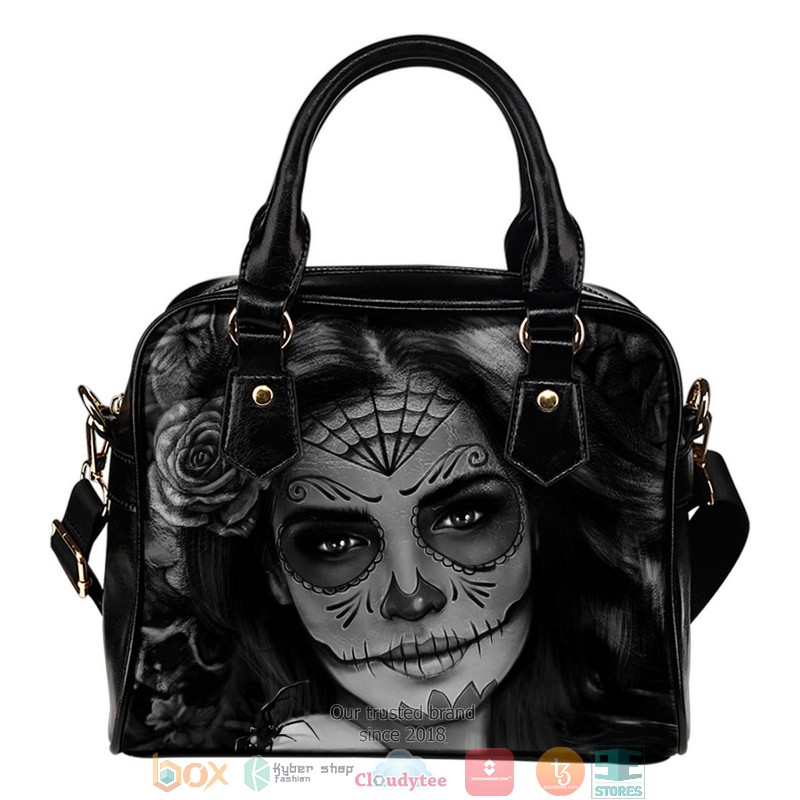 HOT Sugar Skull Calavera Girl Leather Handbag