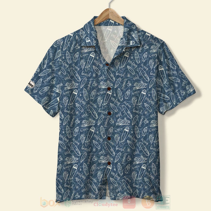 BEST Surfing Dark Blue Style Surfing Boards Aloha Hawaiian Shirt