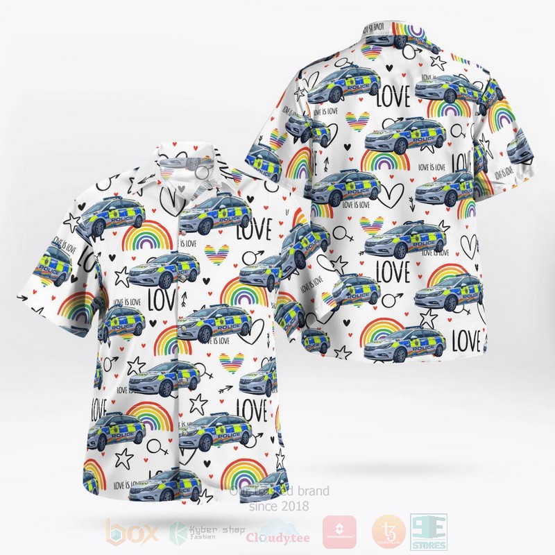 BEST Surrey, UK, Surrey Police LGBT 3D Aloha Shirt word2