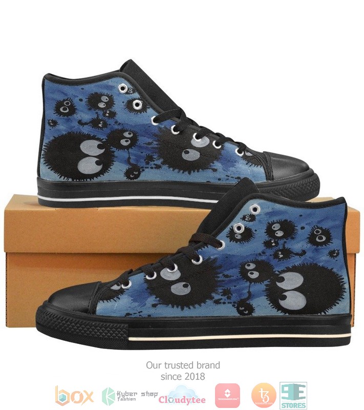 Susuwatari Blue High Top Shoes word1