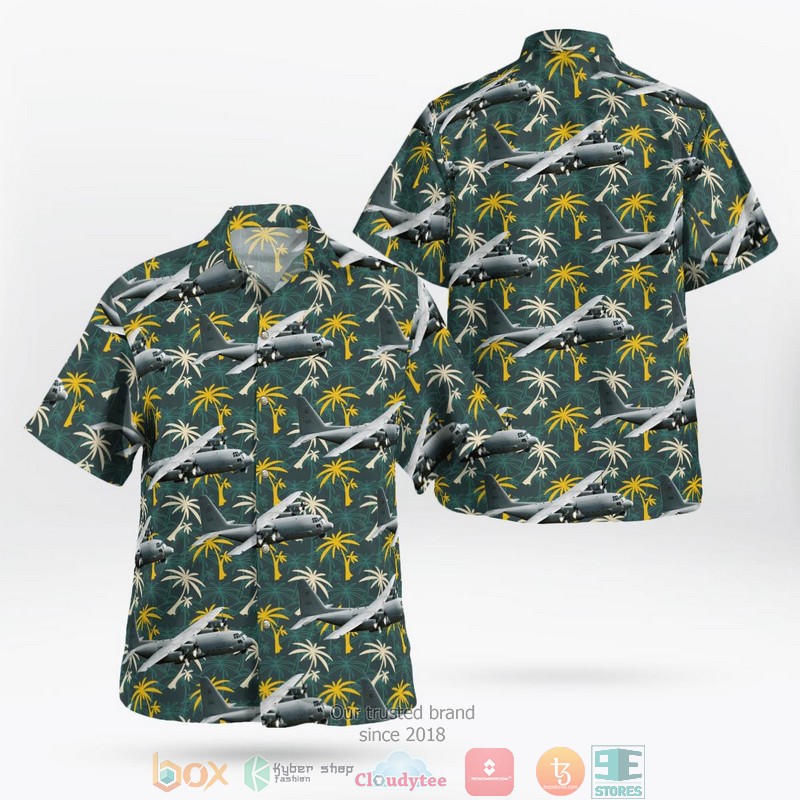 NEW Swedish Air Force Flygvapnet Lockheed Tp84 Hercules C-130H L-382 Aloha Shirt word1