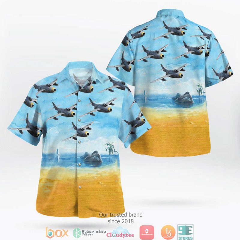 Swedish Air Force Flygvapnet Saab J29F Tunnan Hawaiian Shirt 9 Swedish Air Force Flygvapnet Saab J29F Tunnan Hawaiian Shirt word1