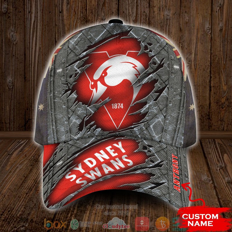 Sydney Swans AFL Custom Name Cap 1 Sydney Swans AFL Custom Name Cap word2