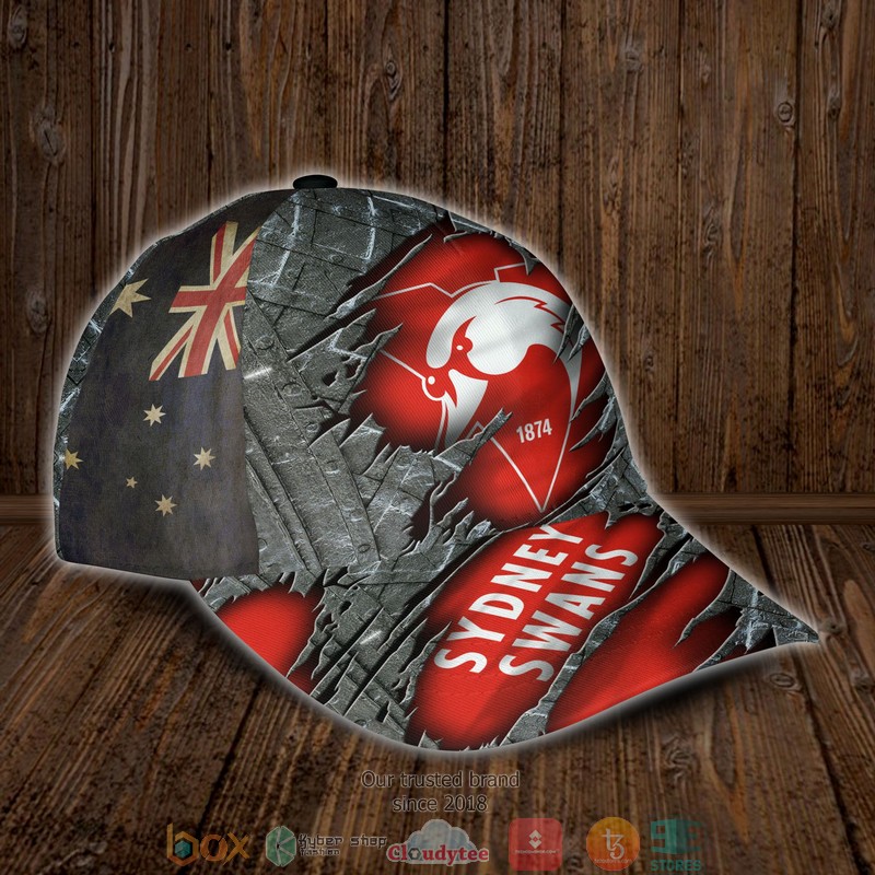 Sydney Swans AFL Custom Name Cap 2 Sydney Swans AFL Custom Name Cap word2