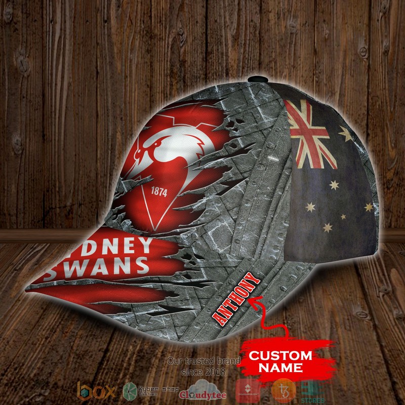 Sydney Swans AFL Custom Name Cap 3 Sydney Swans AFL Custom Name Cap word2