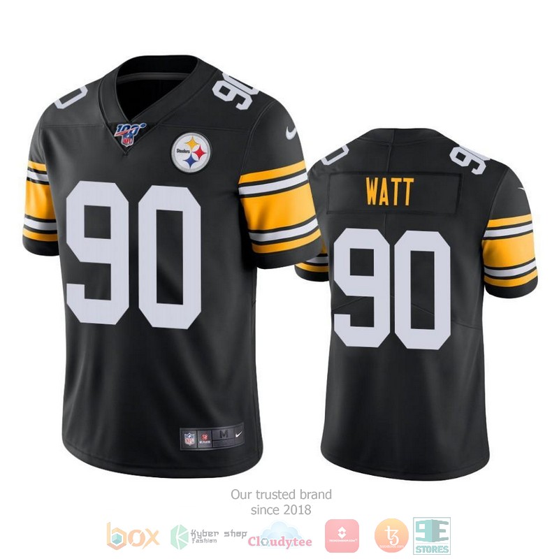 NEW T.J. Watt Pittsburgh Steelers 100th Season Football Jersey 2 NEW T.J. Watt Pittsburgh Steelers 100th Season Football Jersey word2