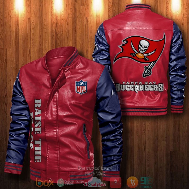 NEW Tampa Bay Buccaneers Bomber Leather Jacket 3 NEW Tampa Bay Buccaneers Bomber Leather Jacket word1