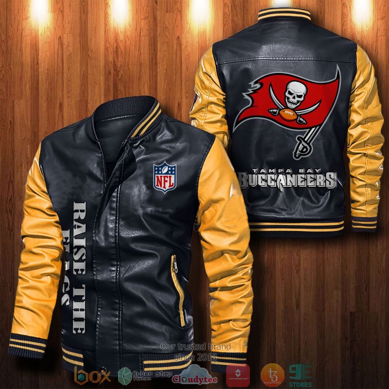 NEW Tampa Bay Buccaneers Bomber Leather Jacket 4 NEW Tampa Bay Buccaneers Bomber Leather Jacket word1