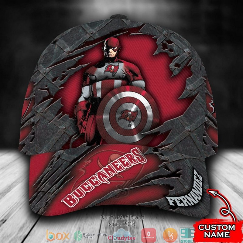 Tampa Bay Buccaneers Captain America NFL Custom Name Cap word3