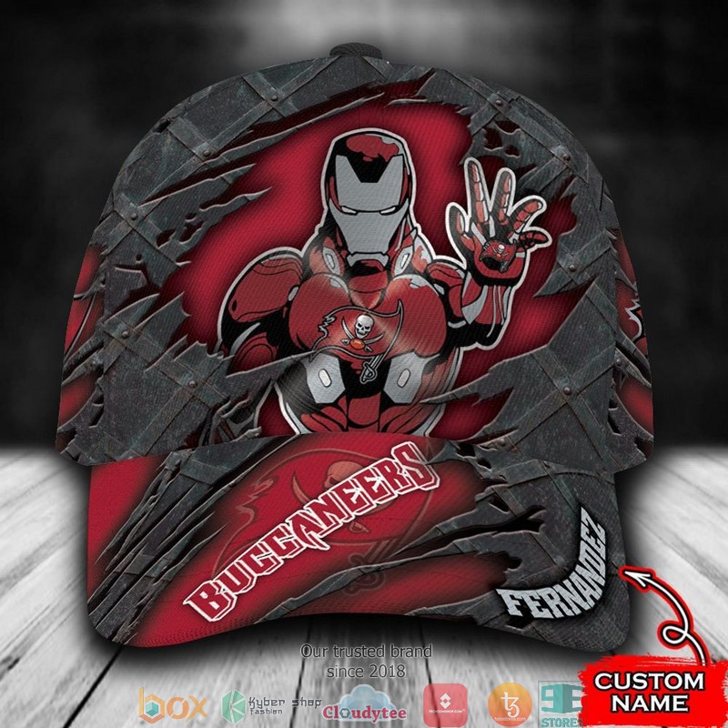 Tampa Bay Buccaneers Iron Man NFL Custom Name Cap word2