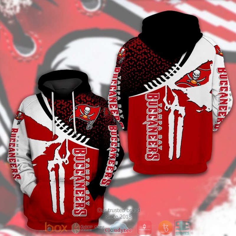 NEW Tampa Bay Buccaneers Punisher Skull 3D Hoodie 3 NEW Tampa Bay Buccaneers Punisher Skull 3D Hoodie word1