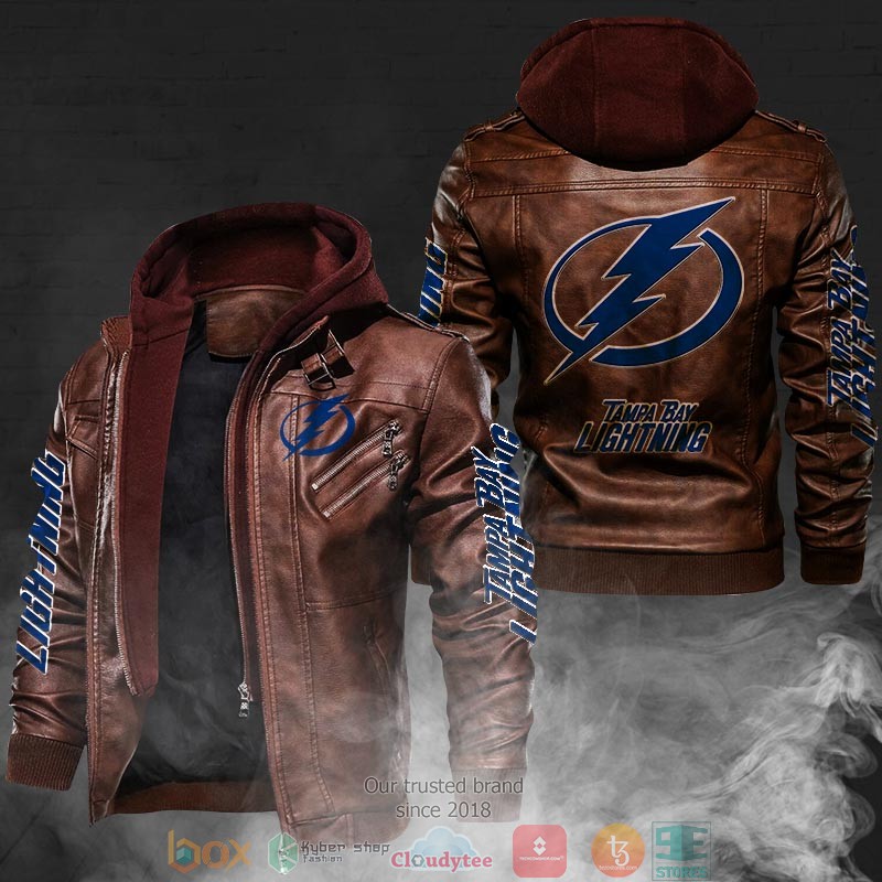 NEW Tampa Bay Lightning PU Leather Jacket 1 NEW Tampa Bay Lightning PU Leather Jacket word3
