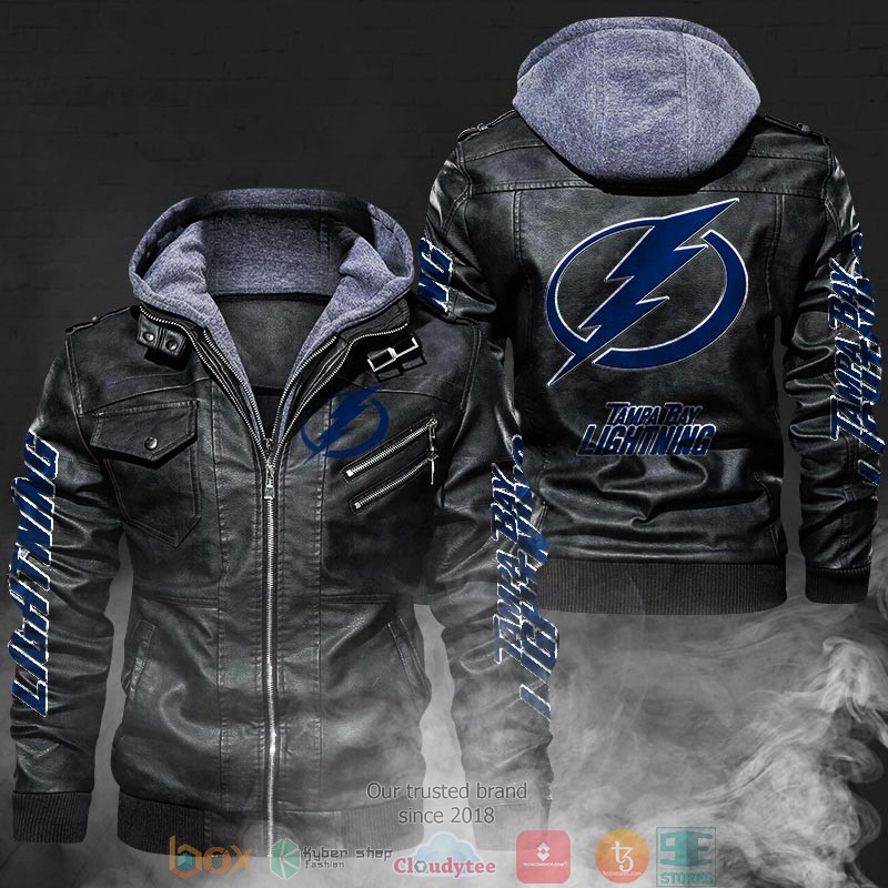 NEW Tampa Bay Lightning PU Leather Jacket 2 NEW Tampa Bay Lightning PU Leather Jacket word3