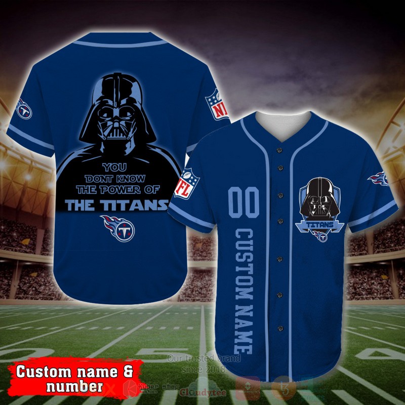 BEST Tennessee Titans, Darth Vader Custom AOP Baseball Jersey