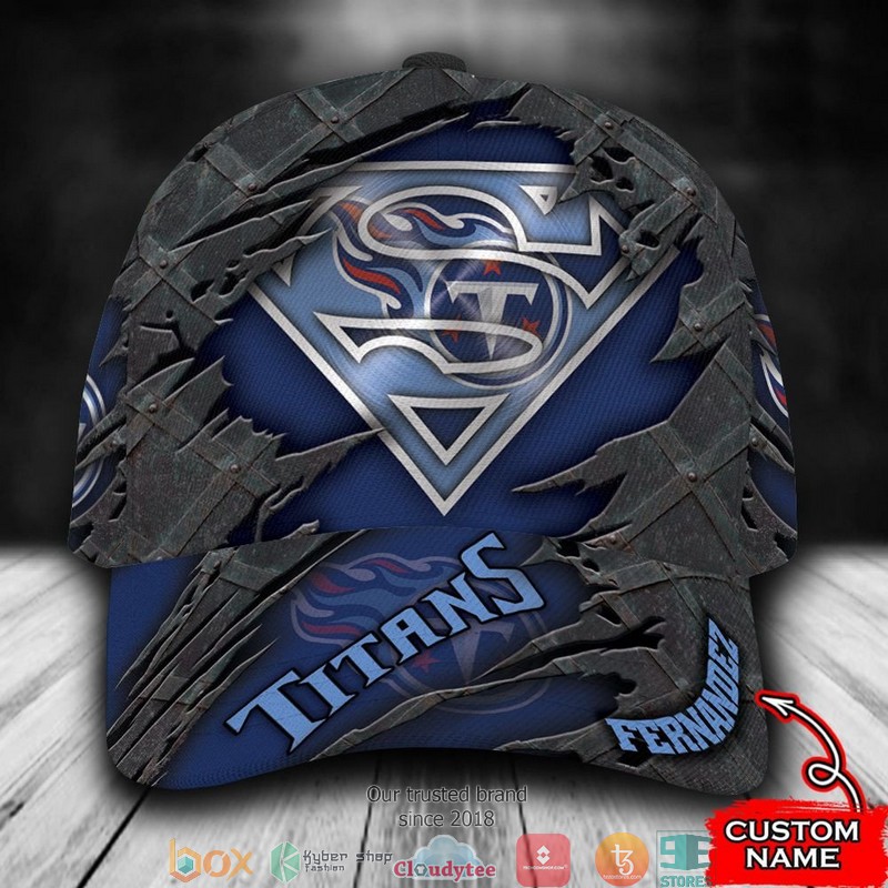 Tennessee Titans Superman NFL Custom Name Cap
