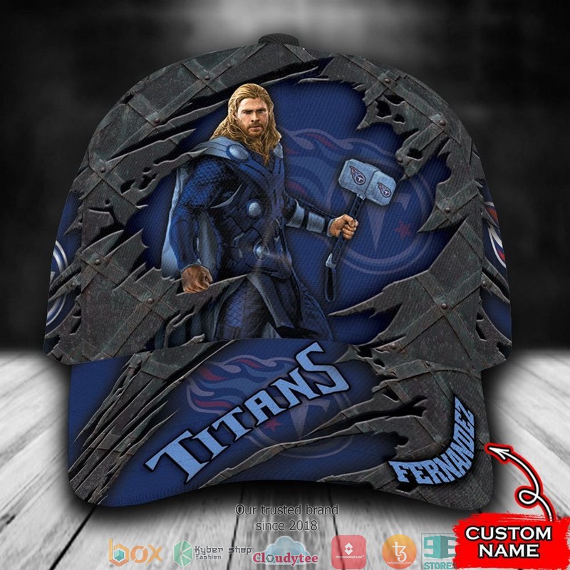 Tennessee Titans Thor NFL Custom Name Cap word3