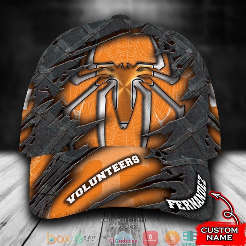 Tennessee Volunteers Spiderman NCAA1 Custom Name Cap word1