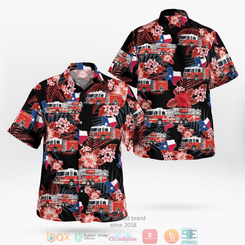 Texas Addison Fire Department Station 1 Hawaii 3D Shirt word3