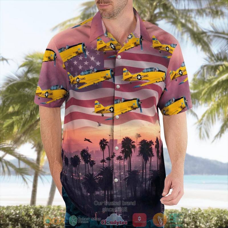 Texas Air National Guard North American T-6 Texan Independence Day Hawaii 3D Shirt word2