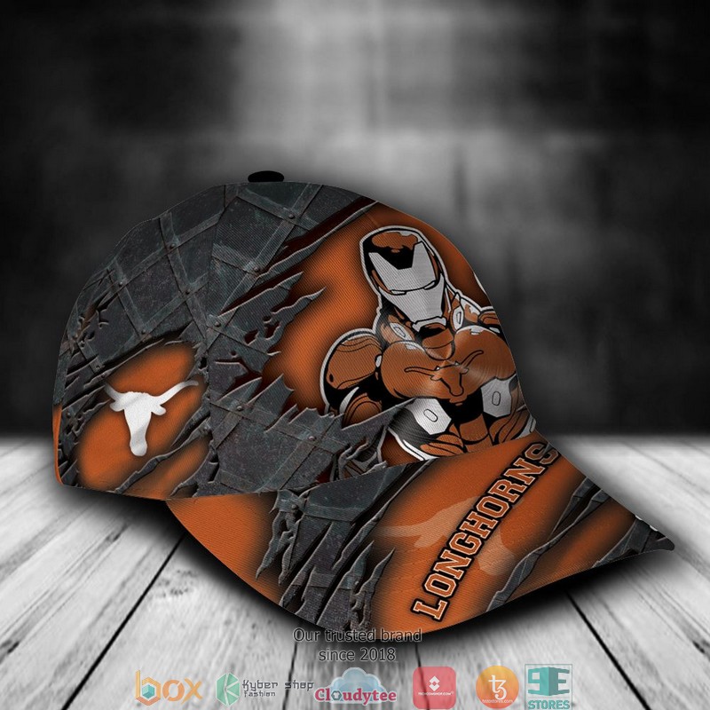 Texas Longhorns Iron Man NCAA1 Custom Name Cap 2 Texas Longhorns Iron Man NCAA1 Custom Name Cap word2
